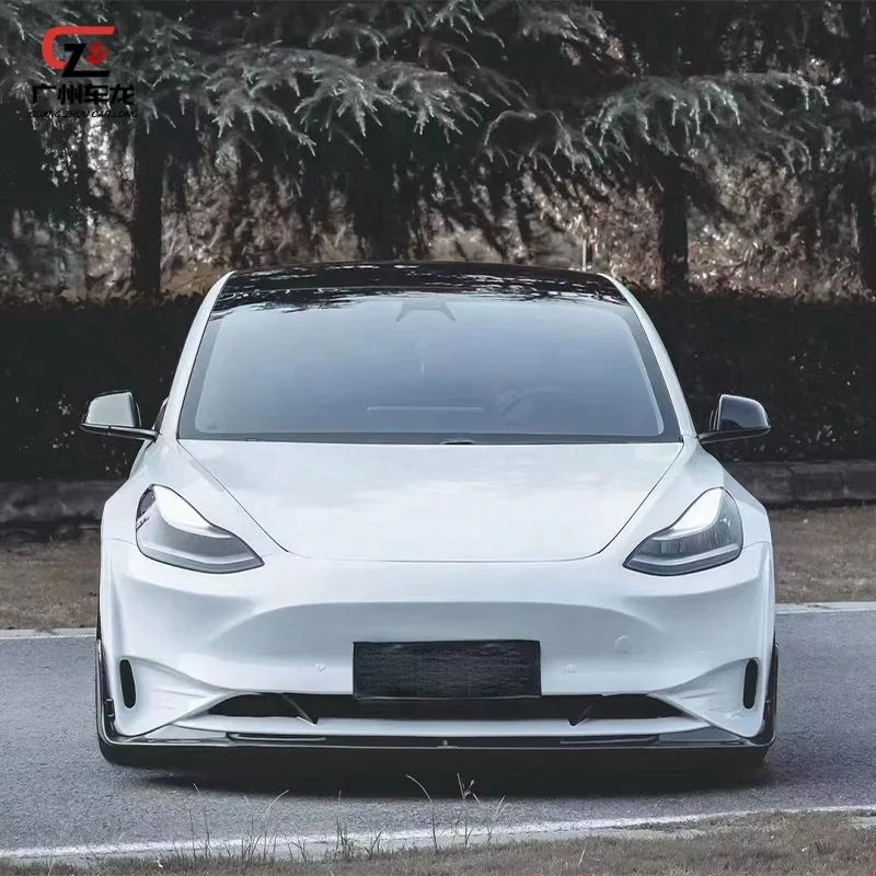 Hot Selling Carbon Fiber Car Bodykit For Tesla Model 3 2018-2022 modified CMST Front Bumper Front Lip Car Bumpers