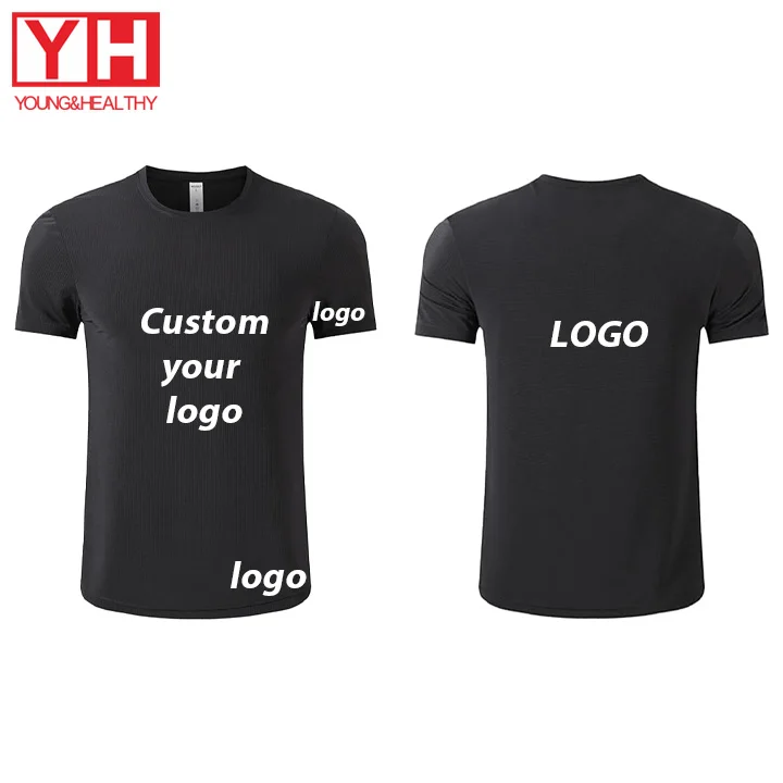 Custom Mens Activewear Shirt Custom Logo Running Clothes EU Size Polyester Dryfit Fitness Men Sport T-shirt