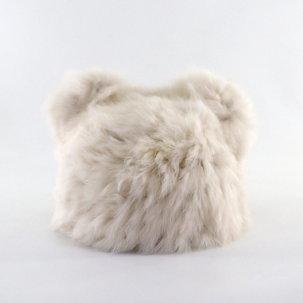 custom Woman Winter Real Rabbit Fur Beanie Hats animal Cat ears warm winter cap for girls drop shipping