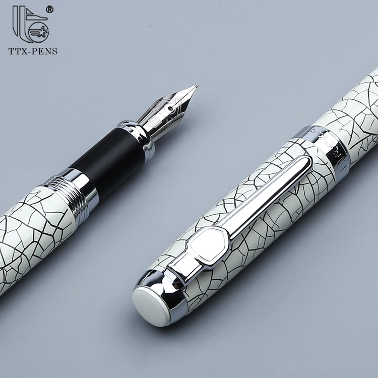 Forbidden City Joint Design Chinese Porcelain Custom Logo Luxury Heavy Metal Fountain Pen