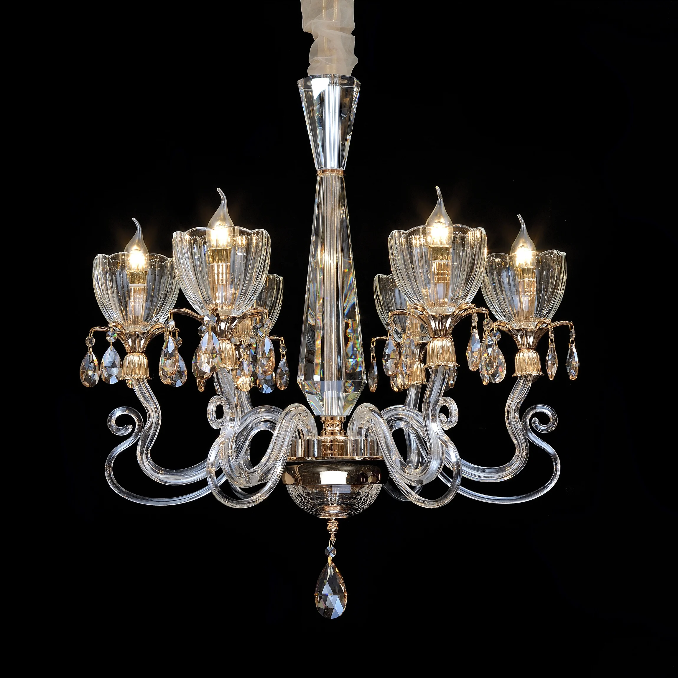 
Crystal Chandeliers for Villas Explosions High Glass European Pandent Lights Lighting and Circuitry Design Energy Saving 80 5000 