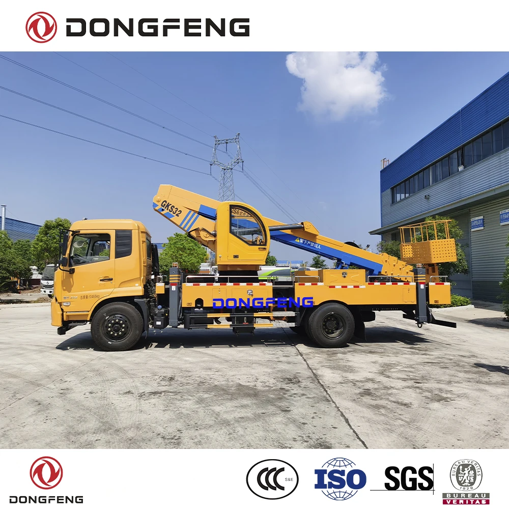 Dongfeng Overhead Working Truck 32 m Working Height Design High Altitude Working Bucket Truck