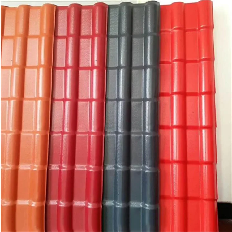 HZSY Colorful building material  Pvc Roof Tile corrugated blue synthetic  roof tile synthetic slate roofing
