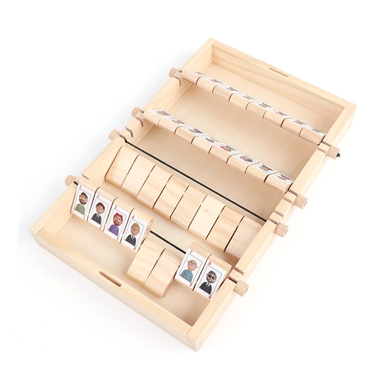 Wholesale wooden boy girls chess guess games developing brain children montessori early educational games for kids