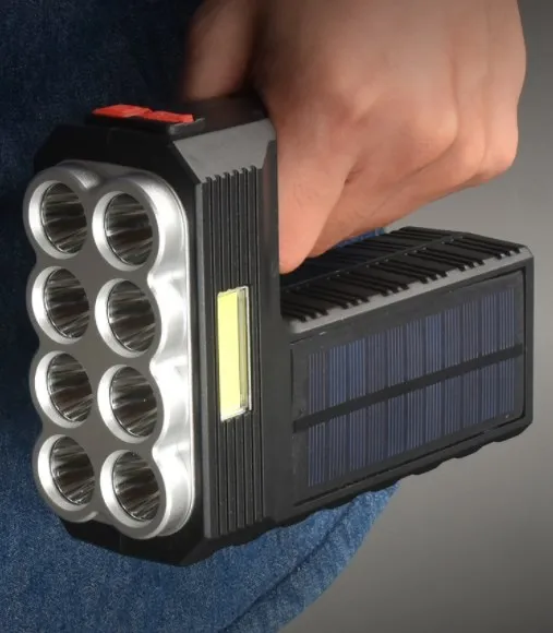 Outdoor Multi function Portable Torch Searchlight LED Flashlights USB Smart Charging High Power Flashlight