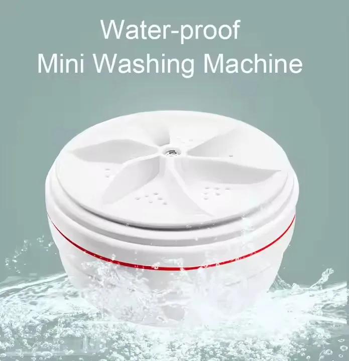 Household 2kg Small Portable Washing Machine Mini Shoe Washer Ultrasonic Turbo Rotating Convenient Cleaning Usb Cable Charging