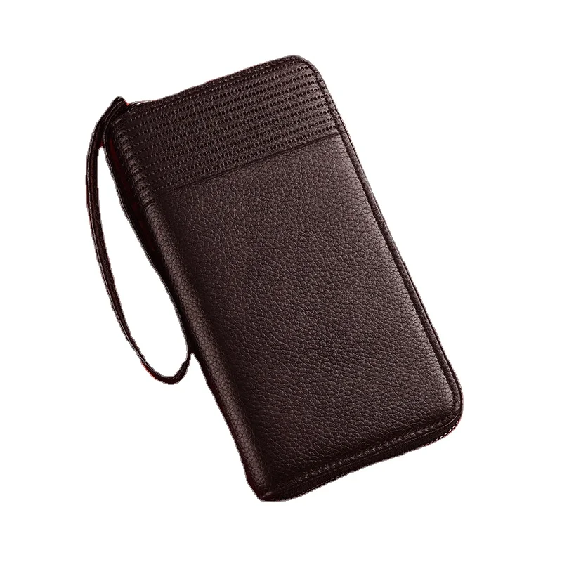 New men s long zipper clutch stylish wallet