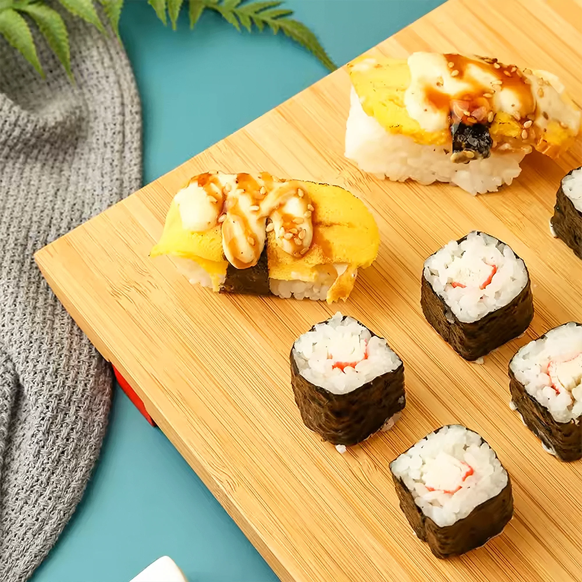 3 Pieces Packed Restaurant Dinnerware Sashimi Bamboo Serving Tray Sushi Bamboo Display Dish