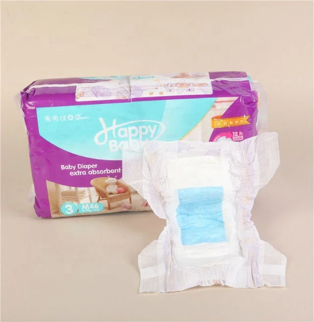 Diapers Size 2- Happy Baby Pure Protection Disposable Baby Diapers, Hypoallergenic and Unscented Protection,With Leak Protection