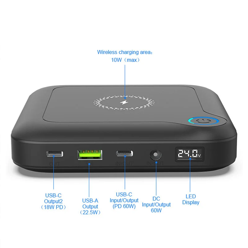 Portable CPAP Power Bank Pack 24V Mobile Battery for BMC ResMed Sleep Apnea Machine Travelling