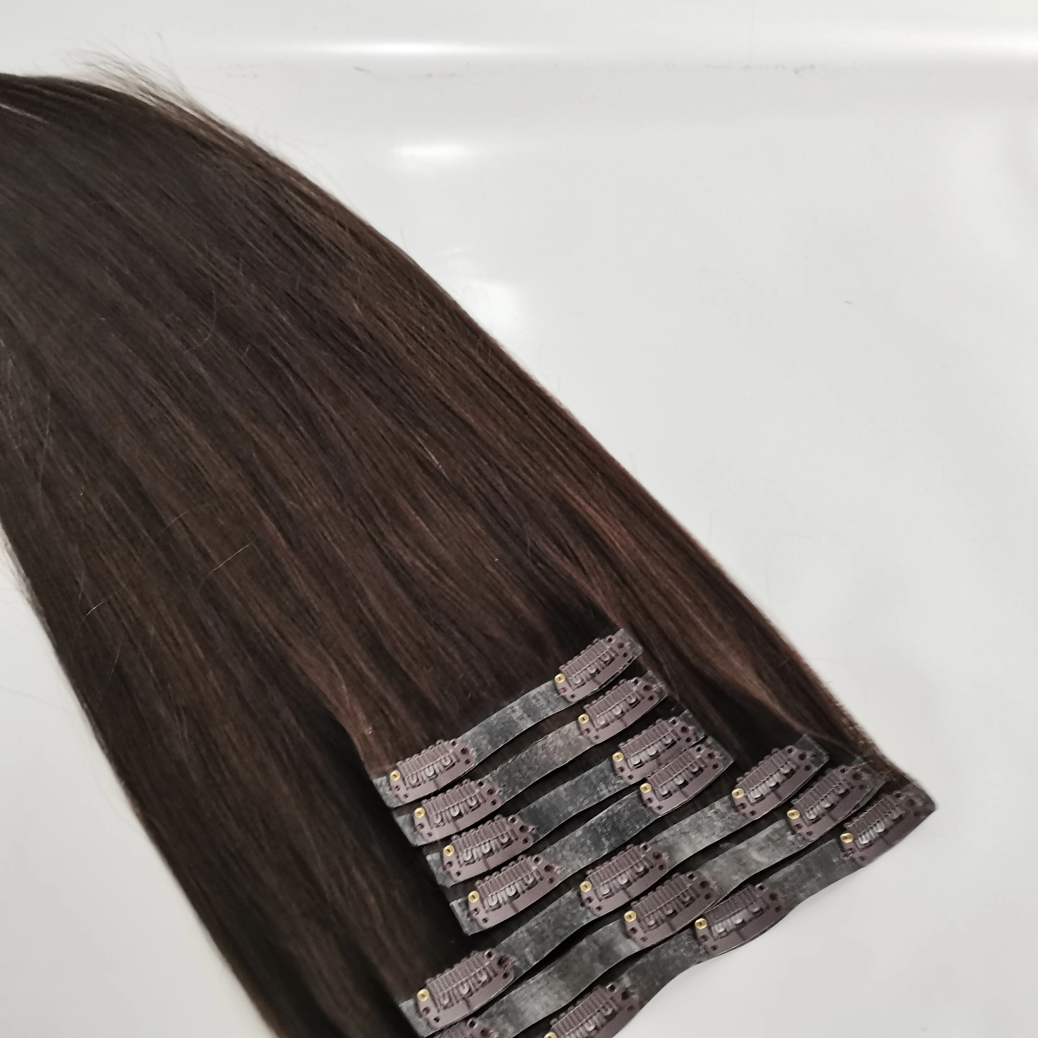 100% Human Hair Extension Clip In Remy Seamless Hair Clip Ins Extensions Wholesale Clip In Hair Extension
