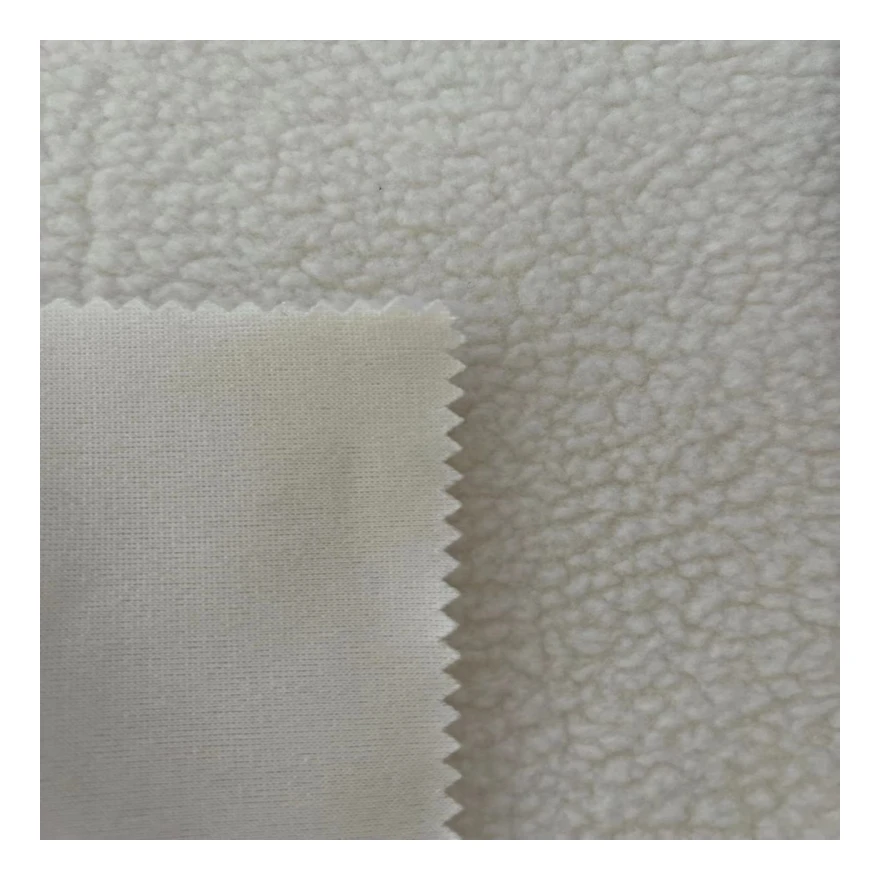 Hot sales 100%polyester single lamb fleece fabric lamb wool fabric keep warm sustainable for Garment coats
