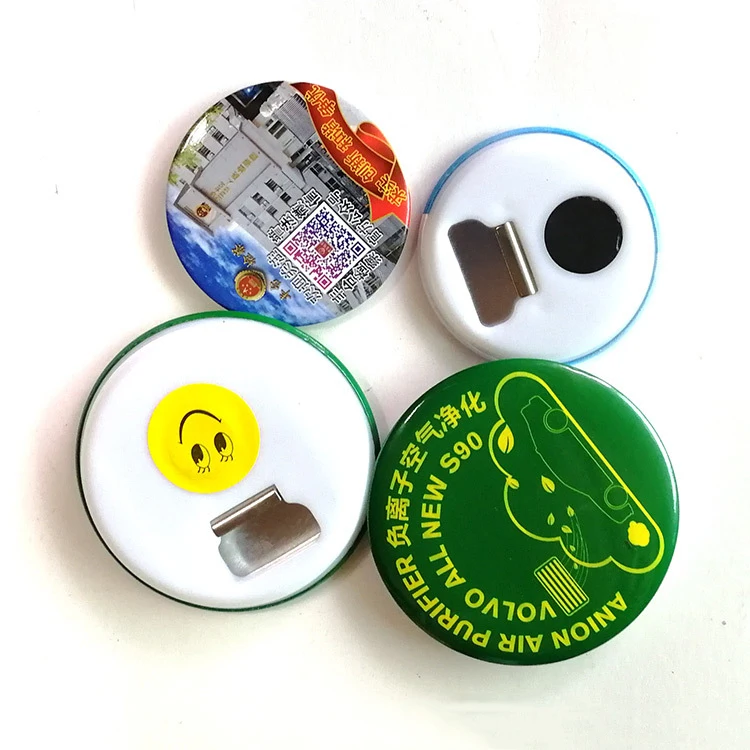 Cheap Wine Opener Fridge Magnet Bottle Opener Metal Magnet Refrigerator Souvenir Fridge Magnet Customised tinplate with Opener