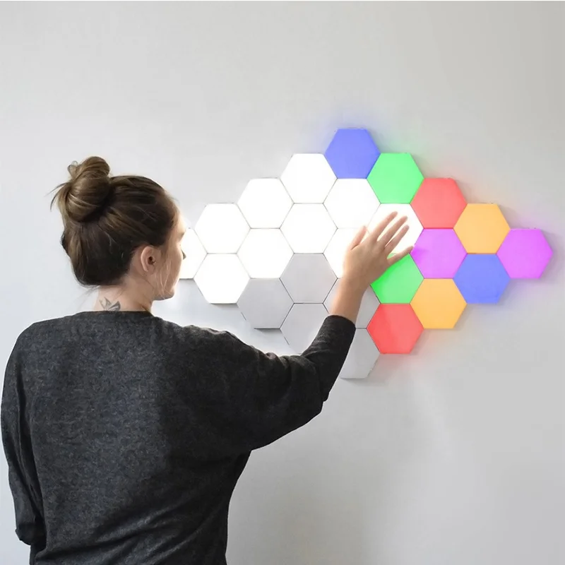 
Quantum Lamp LED Hexagonal Lamps Modular Colourful Touch Sensitive Smart Lighting Touched Night Light 