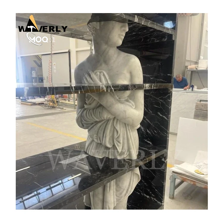 Custom Design Art Interior Decoration Stone Figure Statue Hand Carved Outdoor Garden Greek Marble Lady Abstract Sculpture