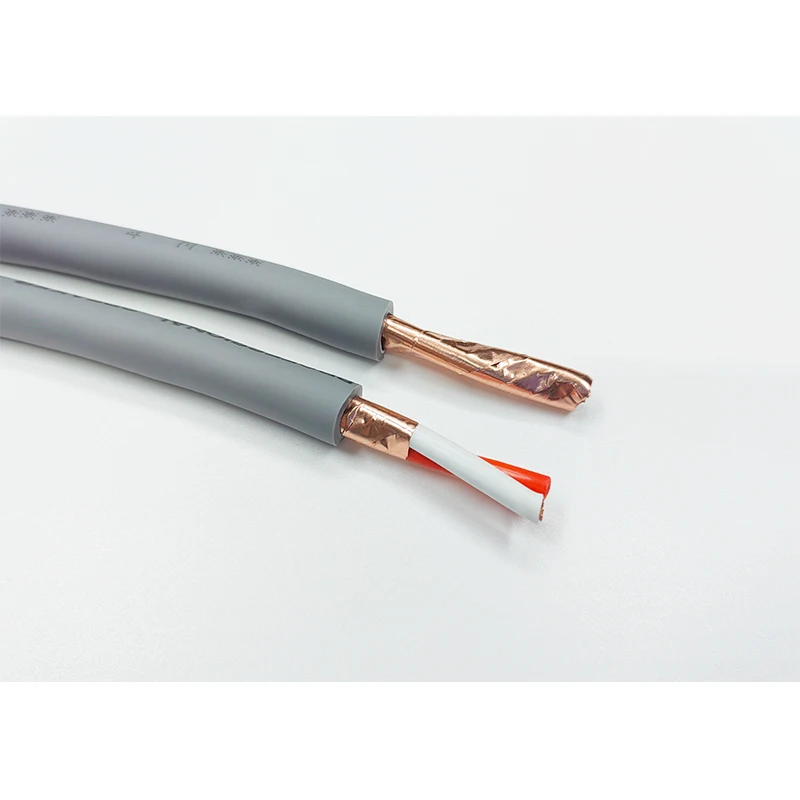 Гибкий Двухъядерный 2x2,5 15AWG OFC медный алюминиевый Поролоновый экранированный серый провод для выступления сценического громкоговорителя 100 м провод для концертного акустического кабеля