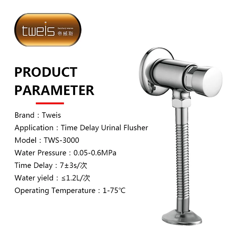 Standing Urinals time delay toilet urinal flush valve