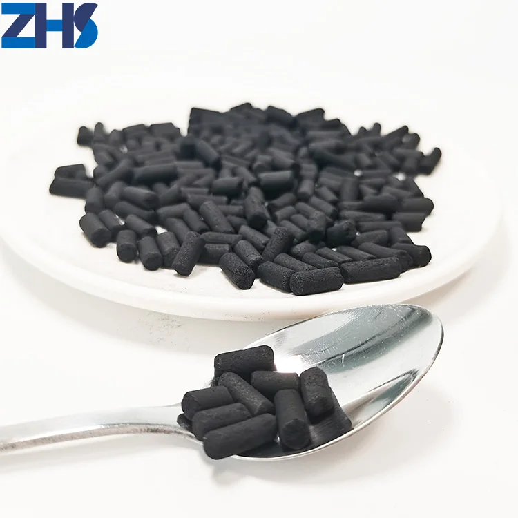 China ZHS coal based 4mm adsorption column protective carrier activated carbon for removal of ammonia