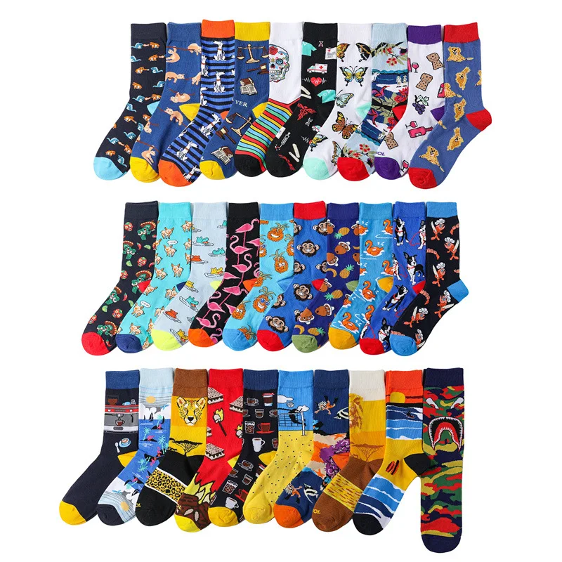 2024 Cartoon Weed Character Designer Sock Funny Patterned For Men  Women Wholesale Novelty Custom Animal Print Socks