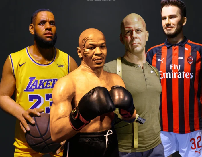 Customized Super Celebrity customized action figure maker Wax Figure 3d custom football player wax figure