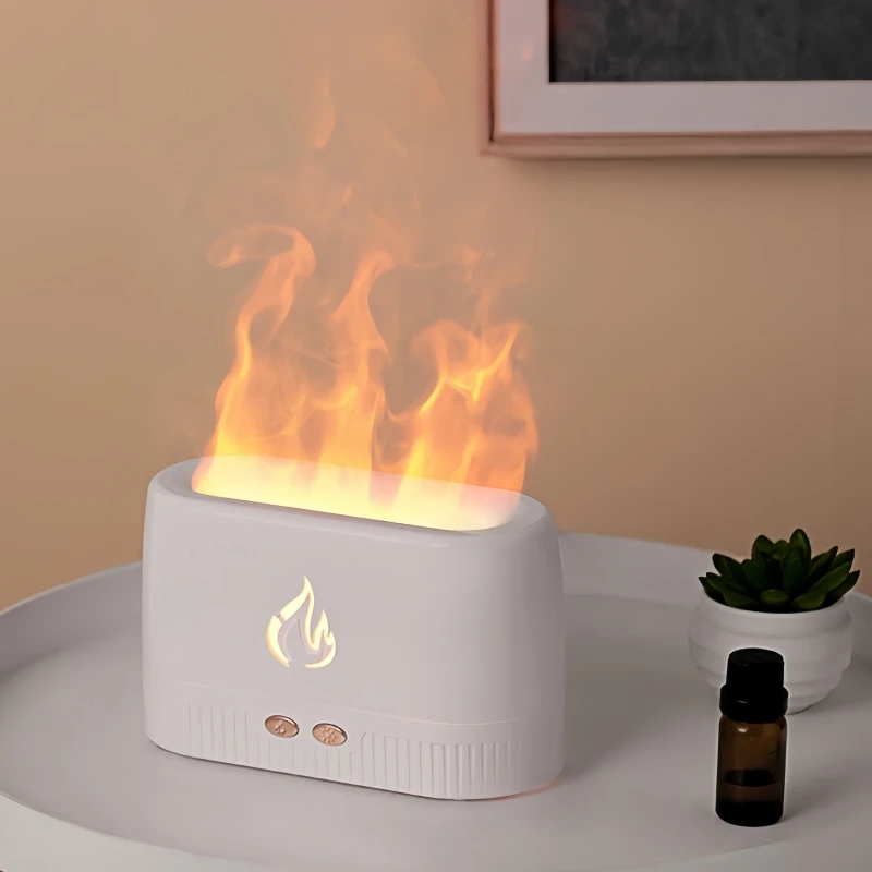 Fire Led Fame Humidifier Diffuser Portable Ultrasonic Cool Mist Maker Flame Home Fragrance Diffuser With Ce Rohs