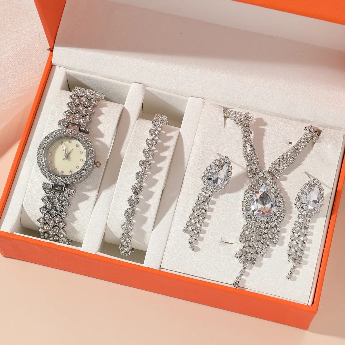 Beimai OEM watch Diamond Ladies Five-Piece Luxury Gift Box Quartz Watch