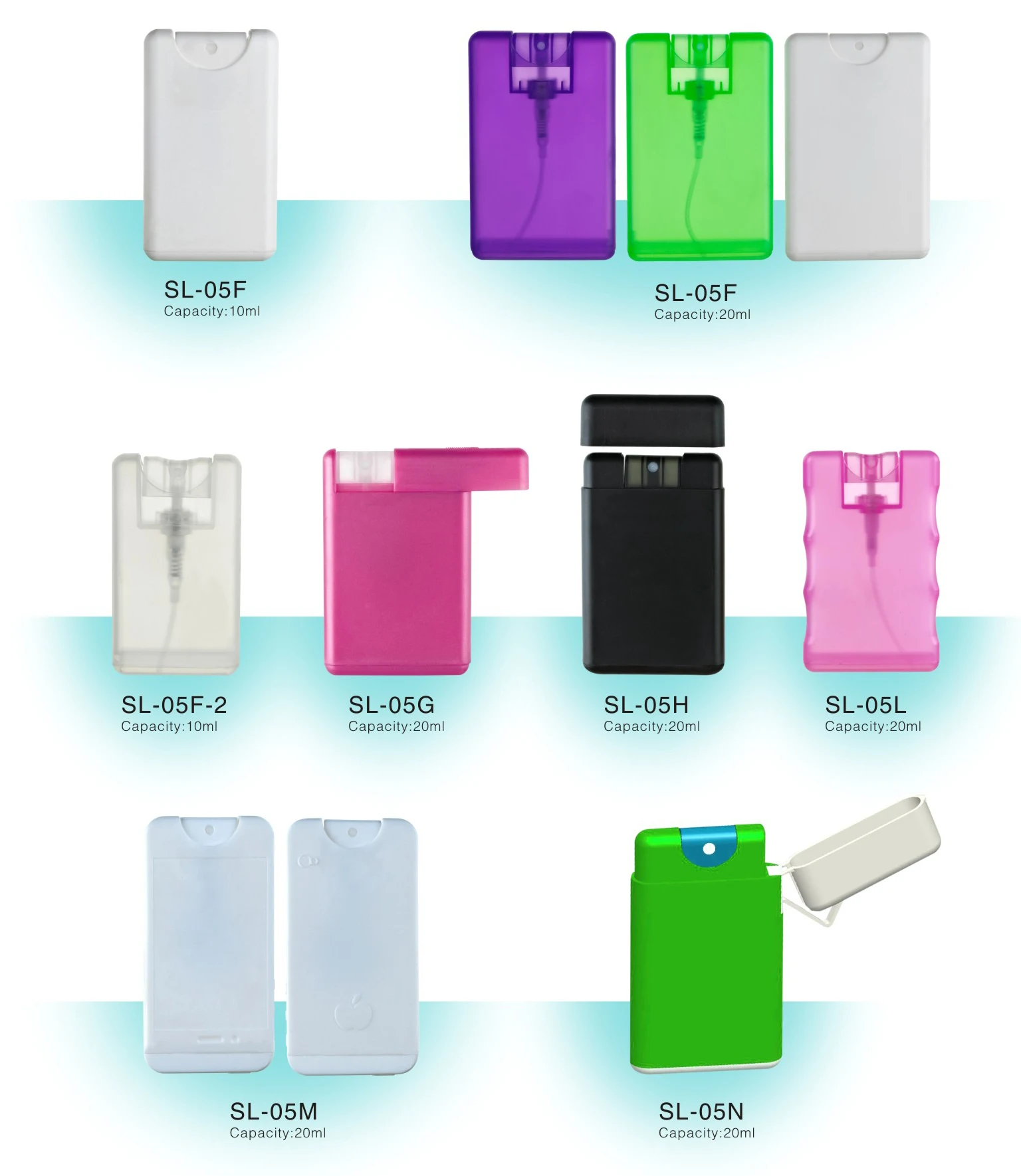 20ml plastic  perfume sprayer bottle  credit card sprayer bottle