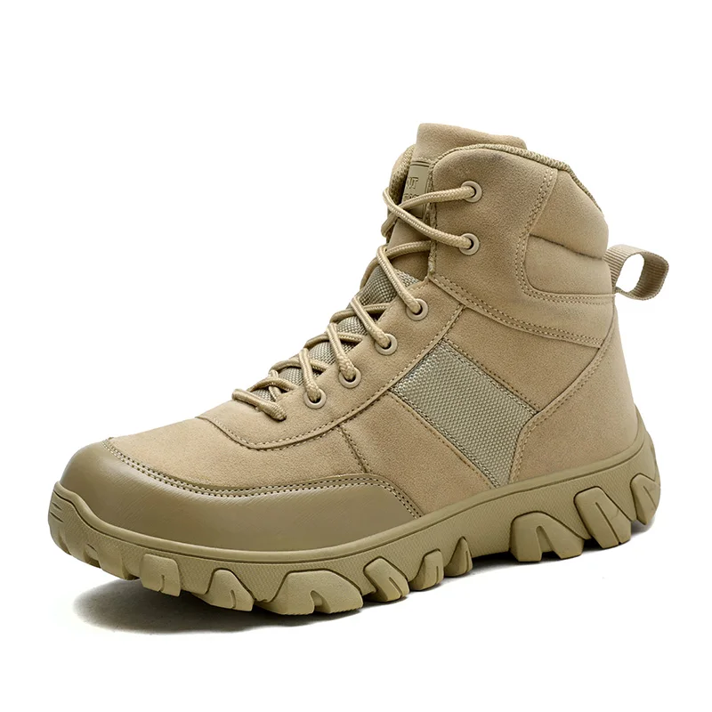 
Wholesale Cheap Desert Shoes Men Army Boots Outdoor Leather Combat Boots 