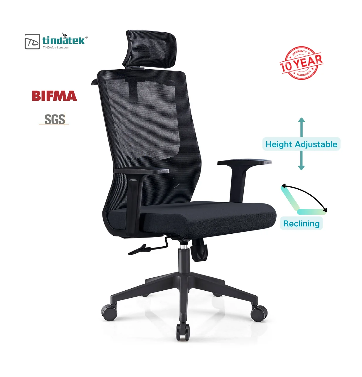 Best selling office chair with pu mesh ergonomic fabric swivel revolving for home waiting room lounge executive recliner guest