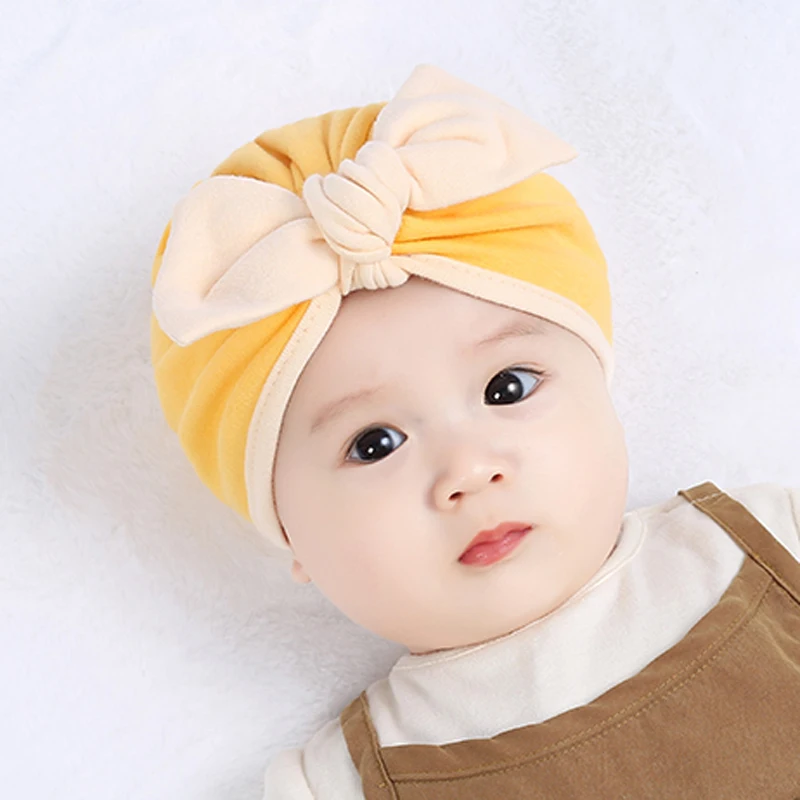 Spot cotton baby bow newborn girl hat hand-made cute baby indian hat