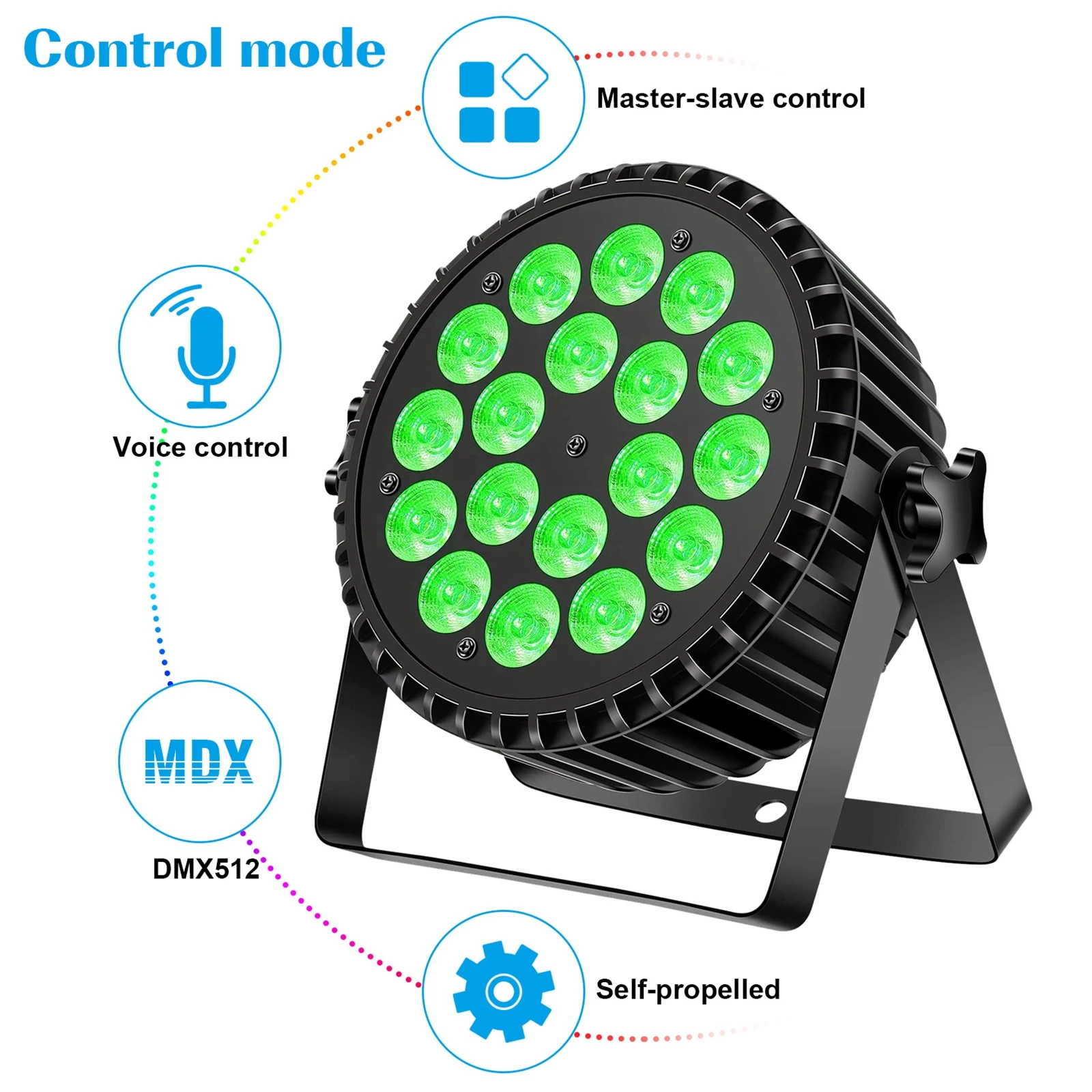 U`King Aluminum Shell 200W Wireless Remote Control 18 * 10W 4 IN 1 Slim RGBW LED Par