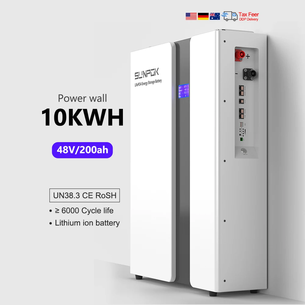 Storage Powerwall 100ah 200ah Batterie Lifepo4 Solar Lithium Ion Battery Pack 10kwh 48 Volt Solar Energy Storage Systems 10YEARS