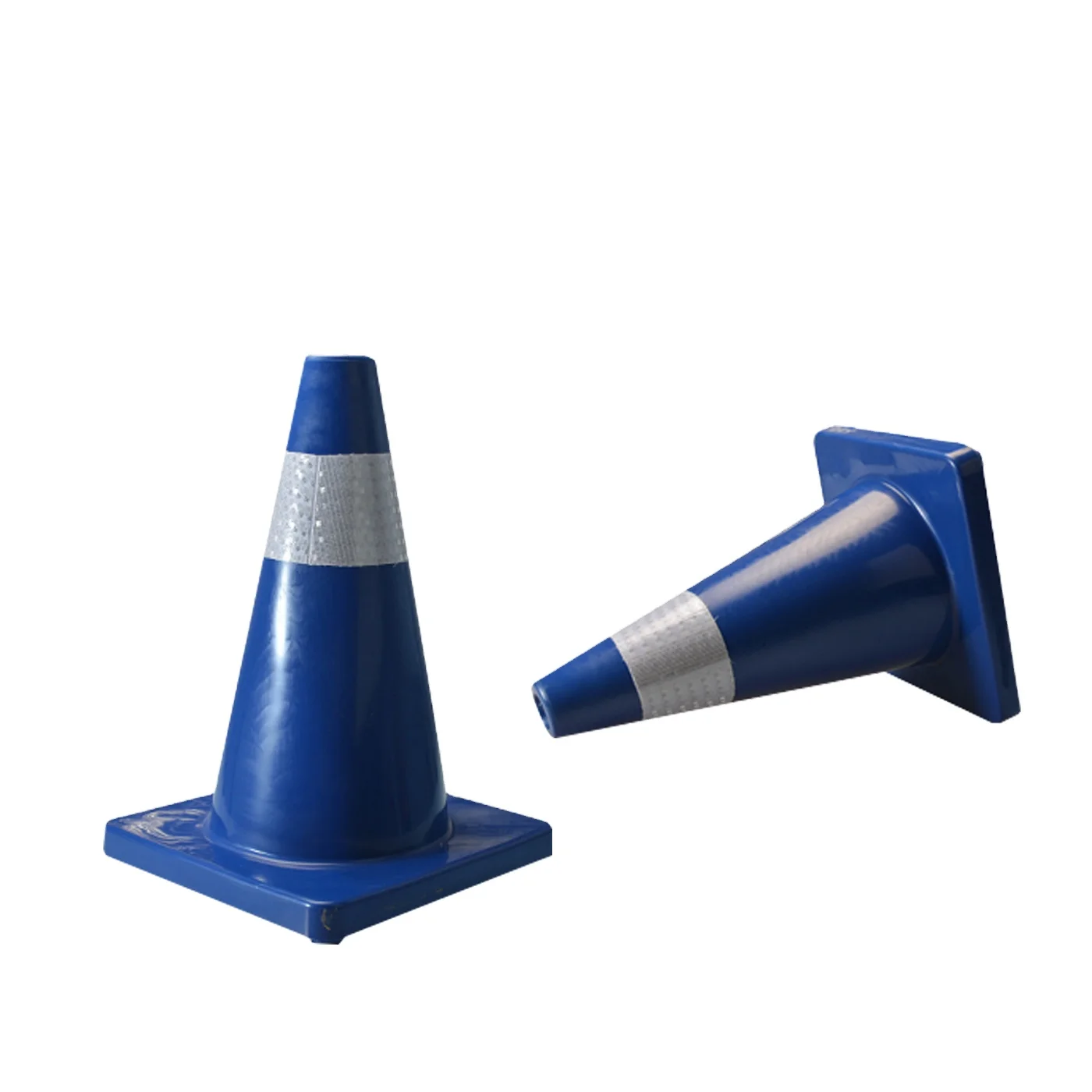 45cm blue PVC traffic cone