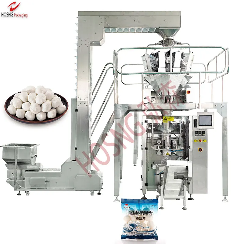 Fully Automatic Counting Frozen Meatballs Packaging Machine Sweet Dumpling Packing Machine For Fish Ball Frozen