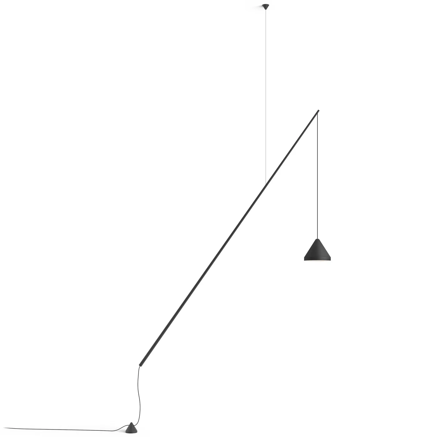 Modern Nordic Minimalist North Led Aluminum Dimmable Suspended Floor Lamp for Living Room