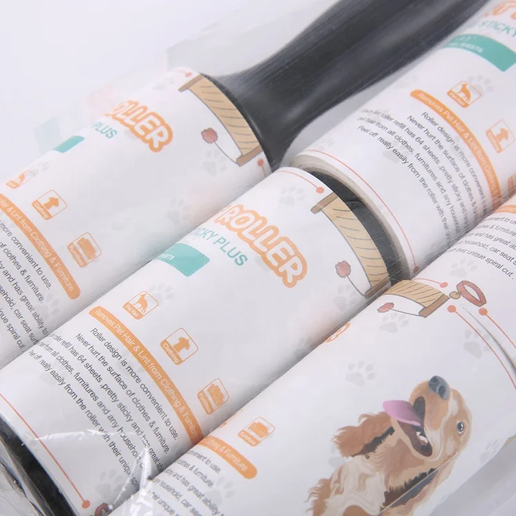Sankou sticky paper roll colorful dry cleaning japanese style lint roller