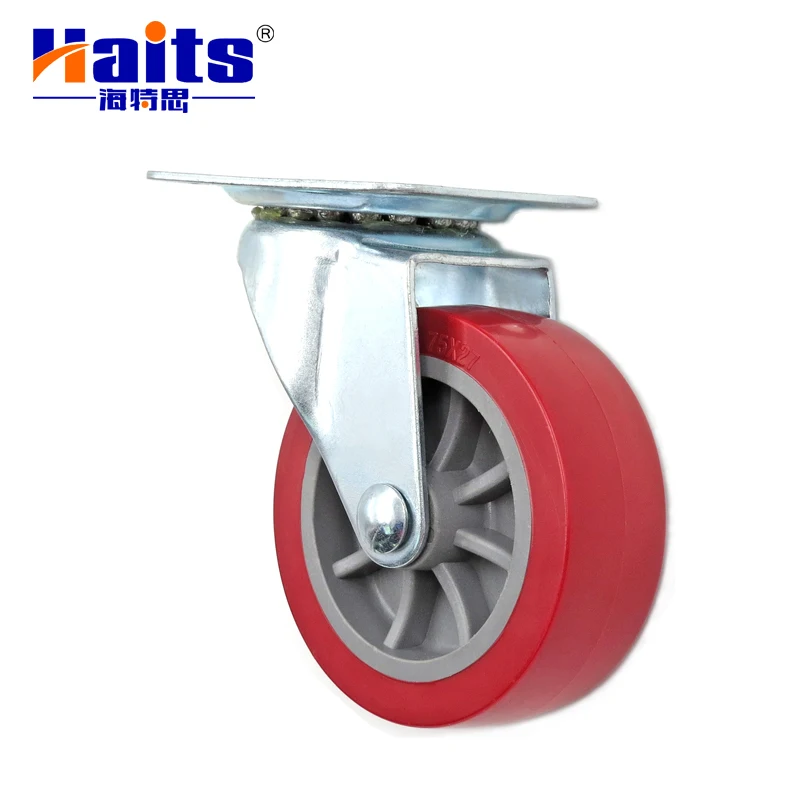 Light Duty Swivel Plate Caster PVC Material Industrial Castor Roller 2/3/4 Inch Rotating Caster Wheels
