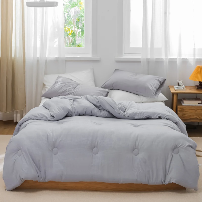 Hot-Selling Organic Microfiber Duvet Comforter Quilt Stitched Pattern Soft and Breathable Four Seasons Quilt for Kids Adults