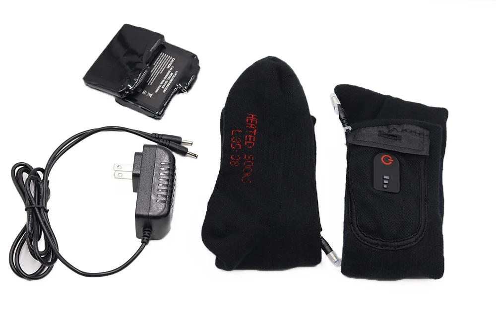 Electric Rechargeable Thermal Battery Heated Socks For Ski Hunting