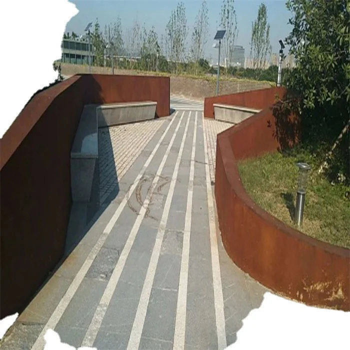 Metal Edging Corten steel garden edging corten  steel plate Steel Lawn Edge Installation