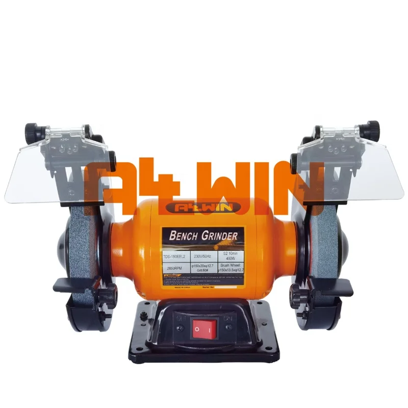 Allwin 250W 150mm Electric Bench Grinder Equipped with Adjustable Work Rest Steel DIY Customized General Purpose Grinding 50hz