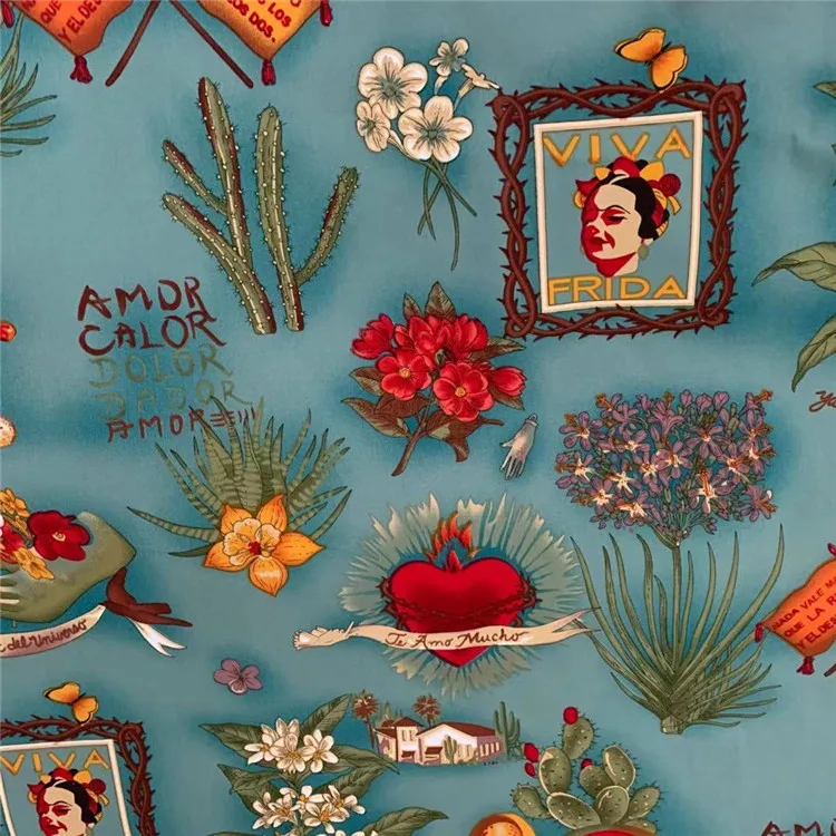 New Vintage Flowers Cotton Cloth Satin Sewing Fabric Dress DIY Bag Sofa Curtain Patchwork Pillows Crafts Material Textile Fabric