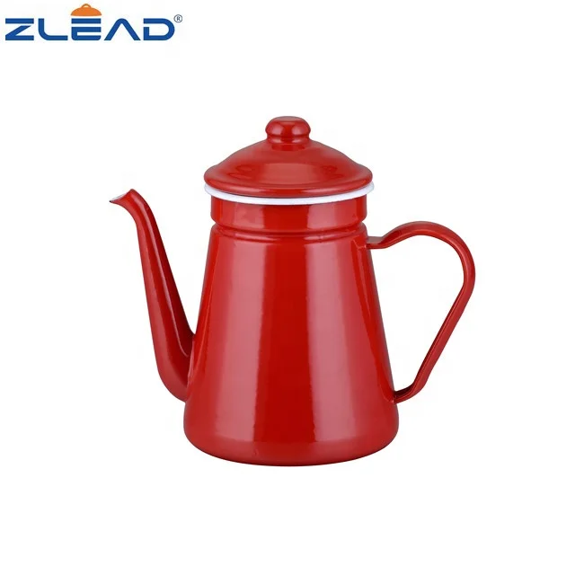 China high quality kettle 1.2L enamel kettle customizable pattern teapot cast iron water kettle