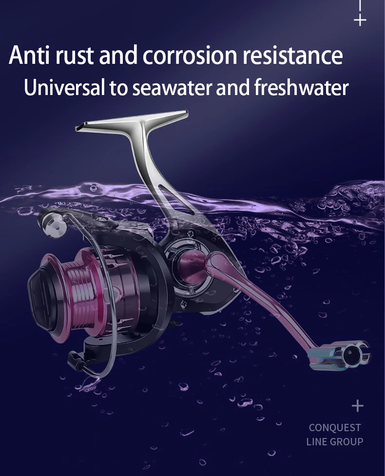 CNC Metal Spinning Fishing Reels 4+1BB 5.2:1Fishing Reel Spinning 9kg Max Drag Fishing Reel Saltwater For Bass Big Game