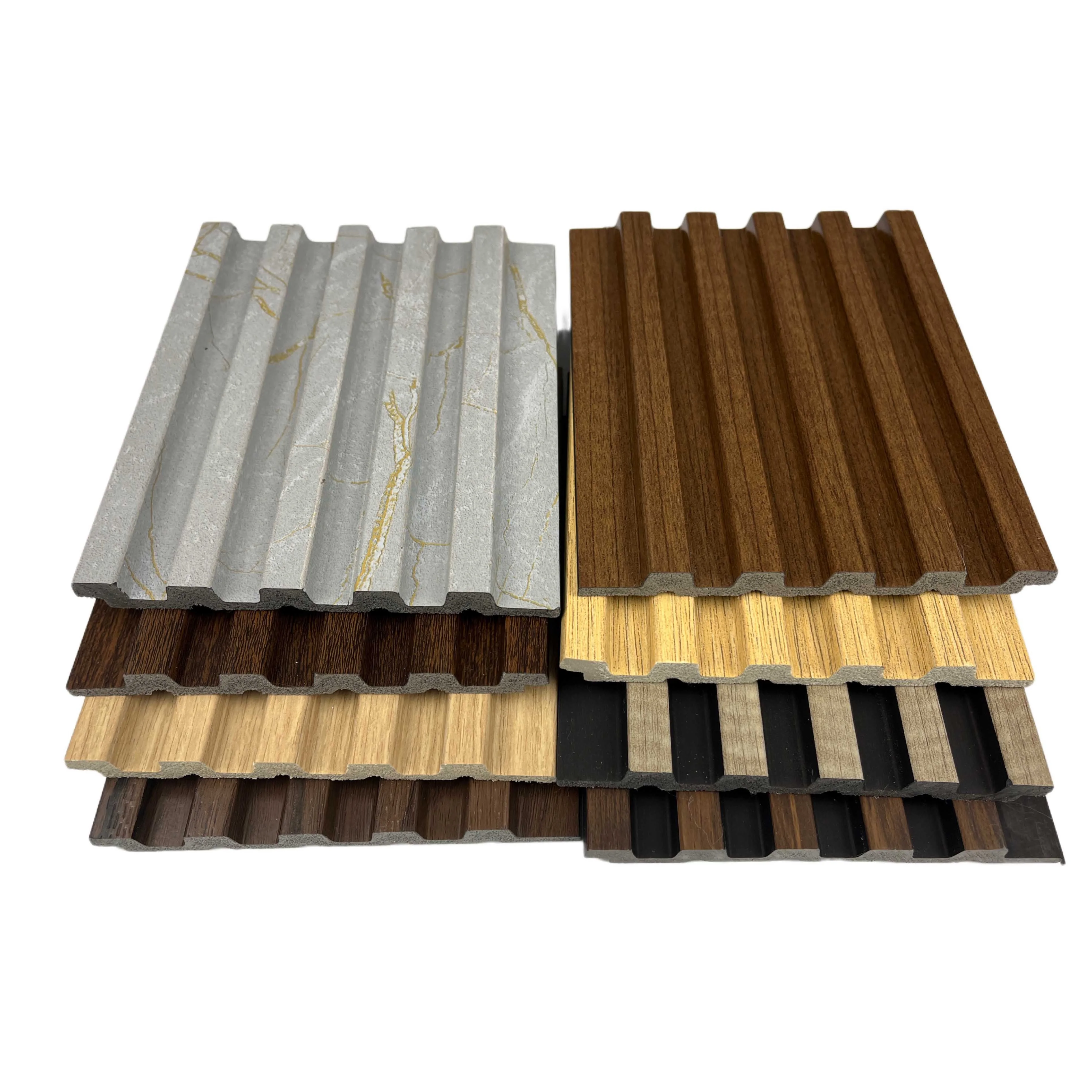 Factory Price Marble Texture 3d Pvc Panels For Cladding Decoration Plastic Bathroom Waterproof PS Decorative Fluted Wall Panel