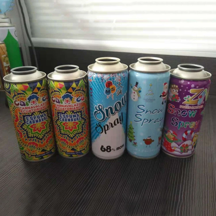 Металлический материал, аэрозольный баллон, металлическая банка для спрея снега