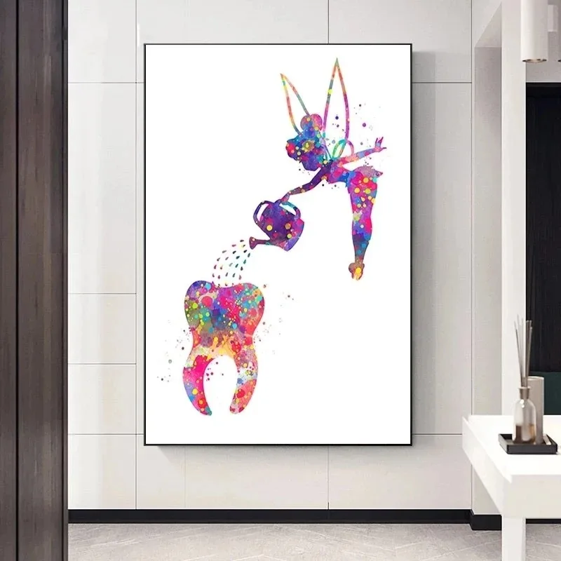 Tooth Implant Canvas Wall Painting Dental Art Poster Dentist Anatomy Prints Medical Wall Art Pictures Hospital Clinic Decoration