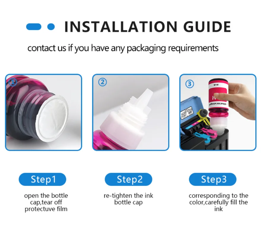 GI490 GI 490 Premium Compatible Color Refill Bulk Ink GI-490 for Canon PIXMA G1400/G1410/G1411/G2400/ printer