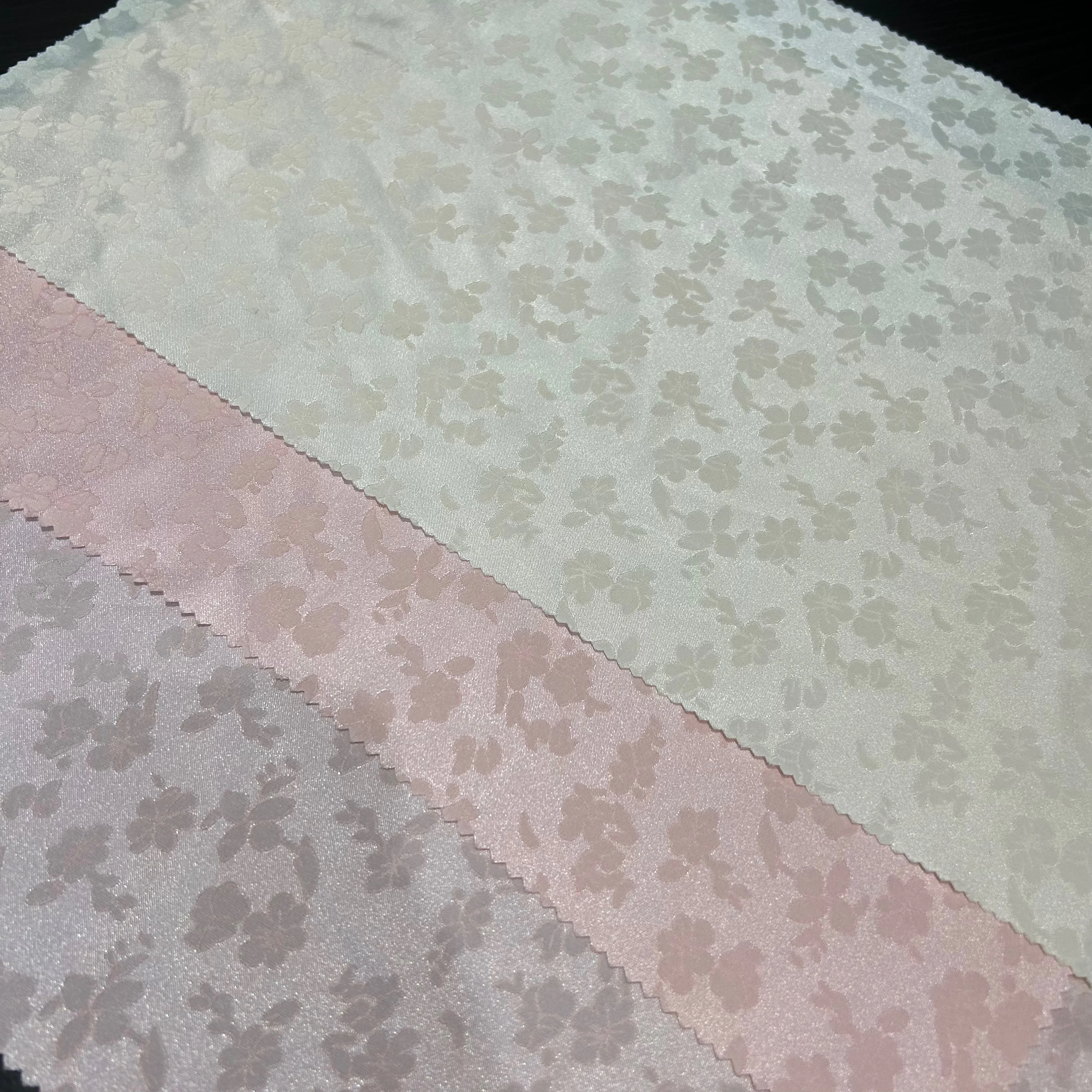 White Brocade Floral Flowers Jacquard Prom Fabric Sold by the Yard Prom Bridal