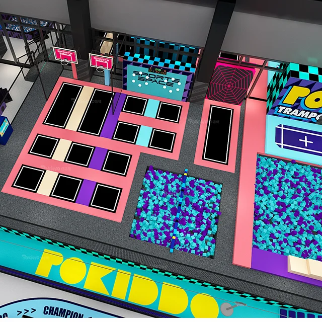 Franchise Indoor Trampolines Parks Big Slides Foam Pit Playground
